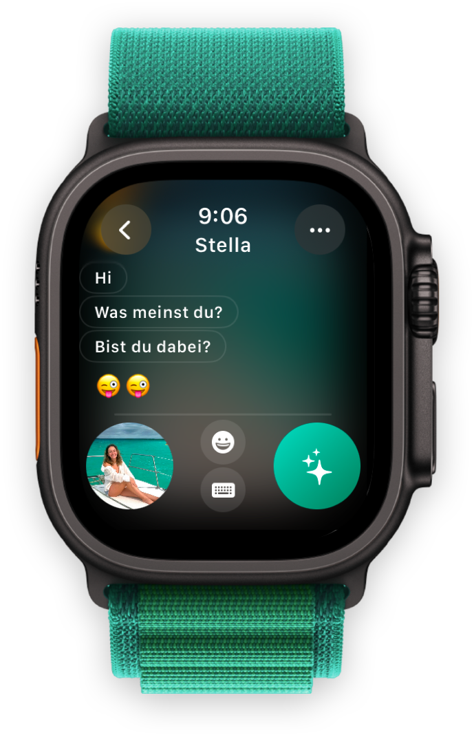 Chat-Oberfläche auf der Apple Watch