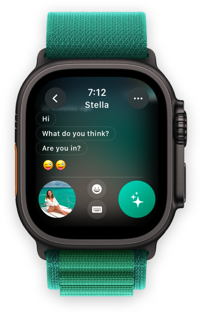 Chat interface on Apple Watch